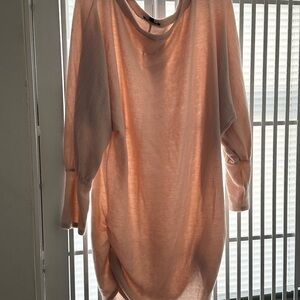 Fashion Nova Peach Scoop Neck Sweater